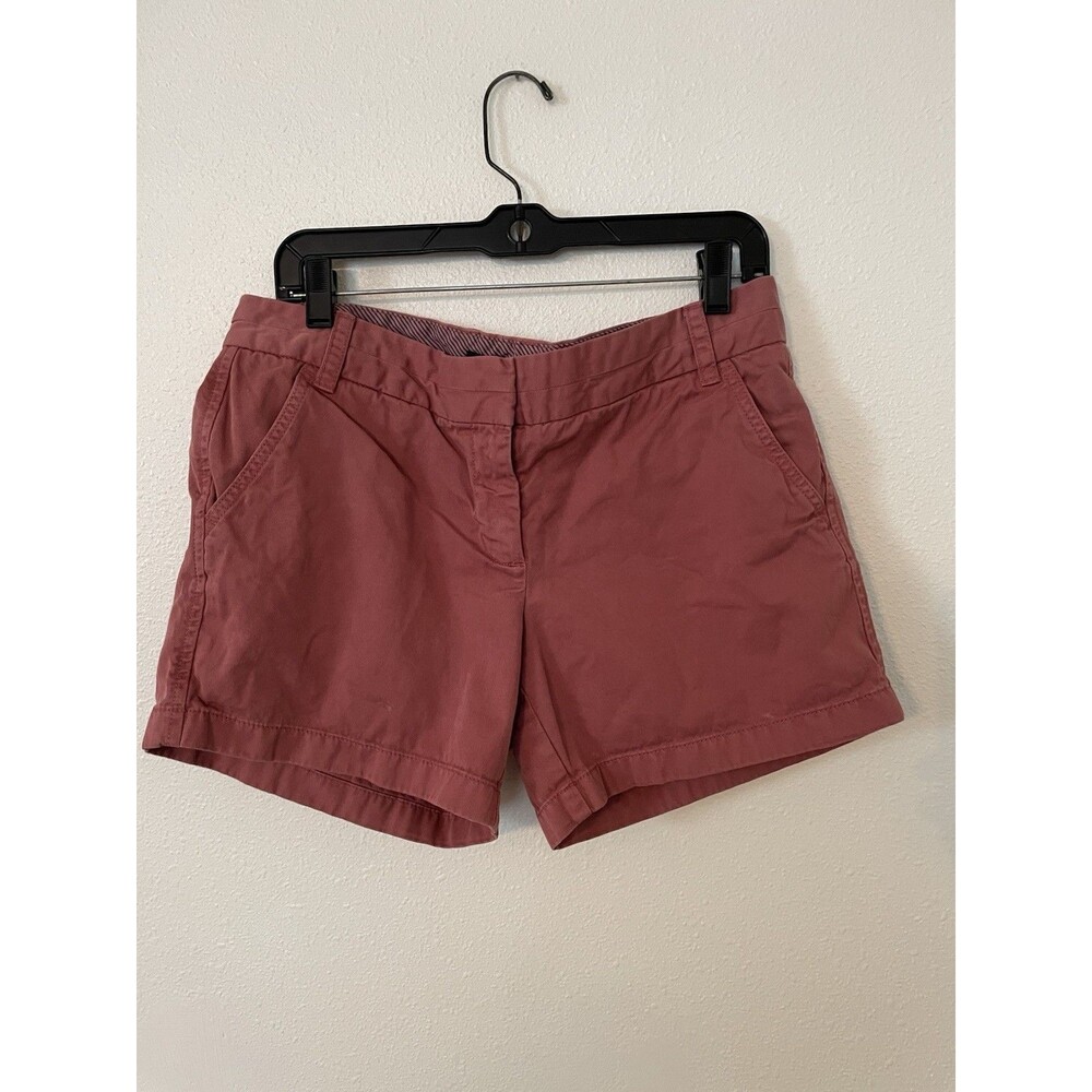 J.Crew Chino Shorts Purple Cotton Casual Summer Preppy Women Size 8